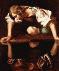 Narcissus by Caravaggio