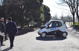 試乗会の様子 電気自動車(Honda社製)