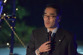 挨拶をする木島桜区長 挨拶をする木島桜区長 挨拶をする木島桜区長