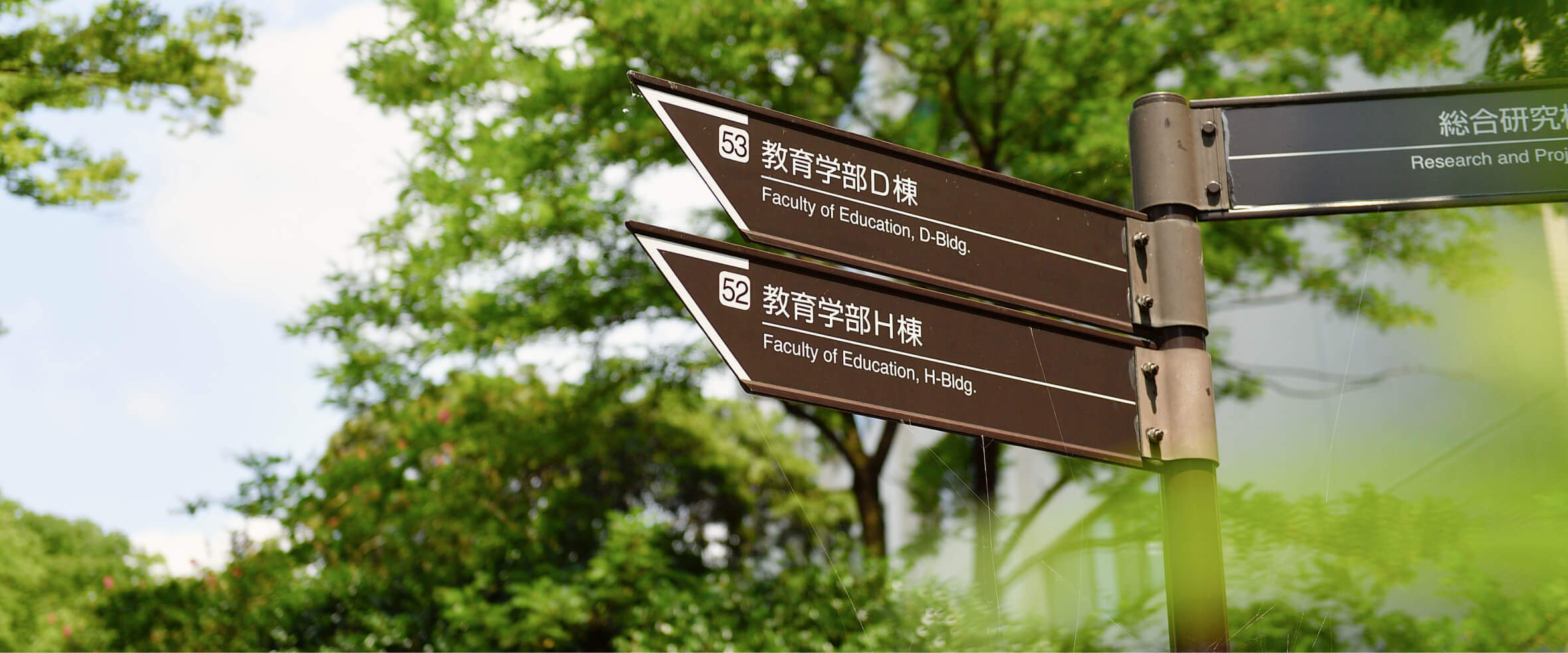 埼玉大学キャンパス内の案内看板