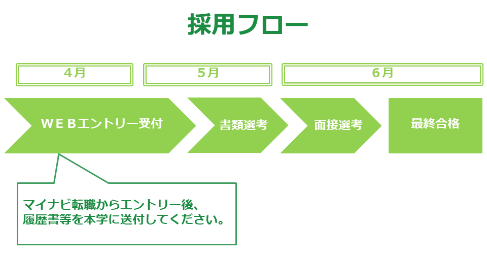 採用フロー(統一試験)